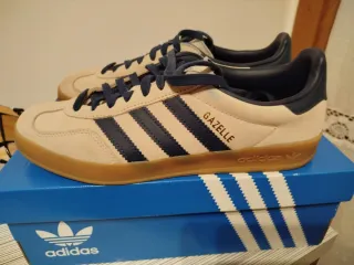 Zapatillas Adidas Gazelle Indoor Beige/Azul