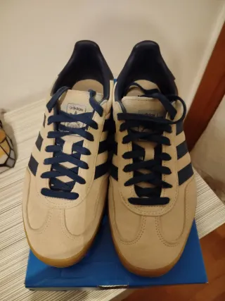 Zapatillas Adidas Gazelle Indoor Beige/Azul