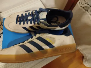 Zapatillas Adidas Gazelle Indoor Beige/Azul