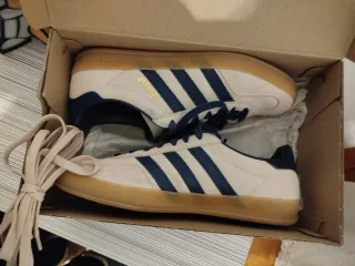 Zapatillas Adidas Gazelle Indoor Beige/Azul