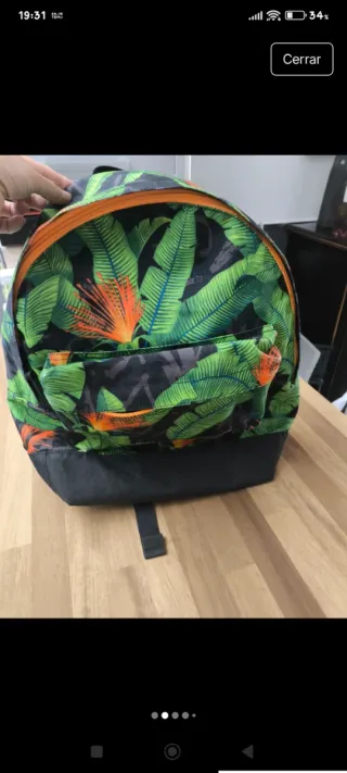 Mochila Quiksilver Verde y Naranja