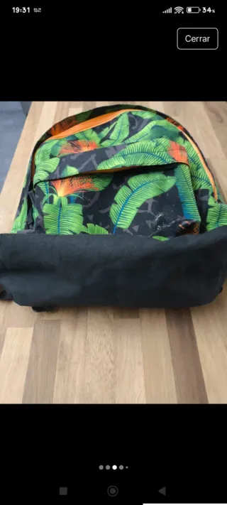 Mochila Quiksilver Verde y Naranja