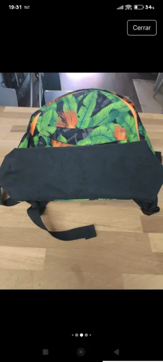 Mochila Quiksilver Verde y Naranja