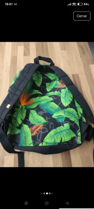 Mochila Quiksilver Verde y Naranja