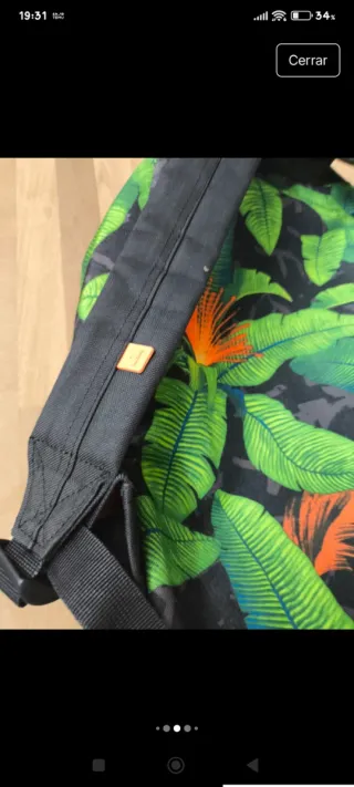 Mochila Quiksilver Verde y Naranja