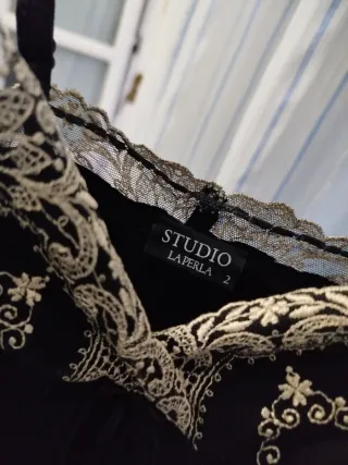 Top lencería La Perla Negro Encaje