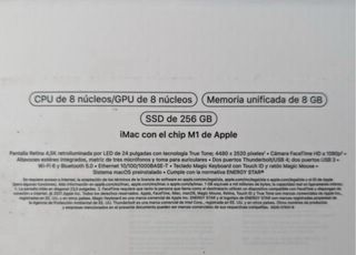 Apple iMac M1 24 256GB Plata