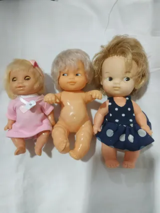 Lote 3 muñecas pequeñas estilo barriguitas