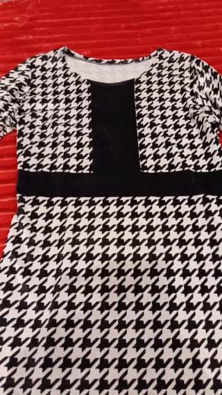 Vestido estampado pata de gallo