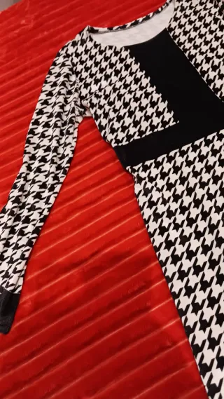 Vestido estampado pata de gallo