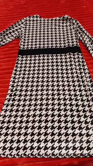 Vestido estampado pata de gallo