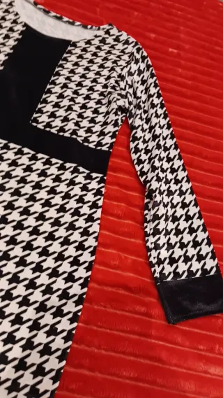 Vestido estampado pata de gallo