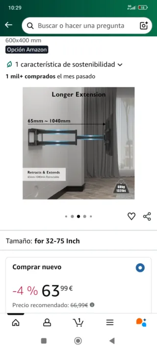 Soporte TV Pared Nuevo de 32"a 75"