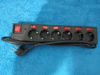 Regleta 6 enchufes con interruptor