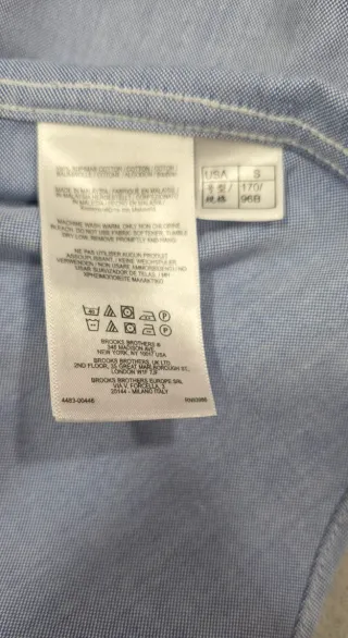 Camisa Brooks Brothers Azul Talla S