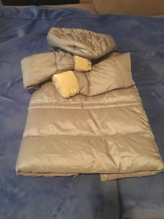 Parka niña azul y beige 7-8 años