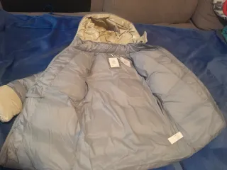 Parka niña azul y beige 7-8 años
