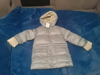 Parka niña azul y beige 7-8 años