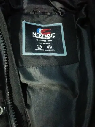 Chaquetón niño negro con capucha talla 10-12