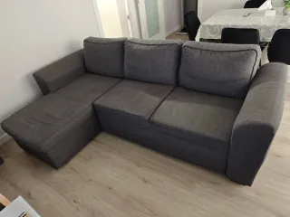 Chaise longue gris tela seminuevo