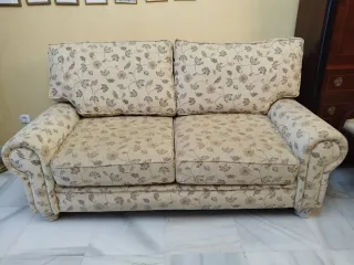 Sofá Cama Beige Tela, abajo medidas del sofá