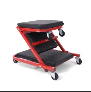 Camilla y taburete mecánico 2 en 1