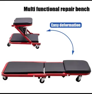 Camilla y taburete mecánico 2 en 1