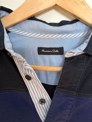 Polo Massimo Dutti Negro y Azul