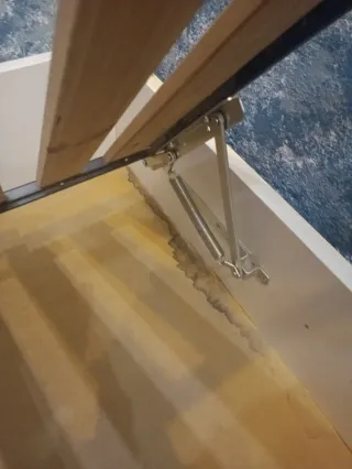 Base cama individual con somier de láminas