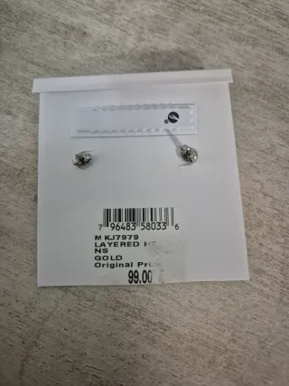 Pendientes Michael Kors Corazón Oro y Plata