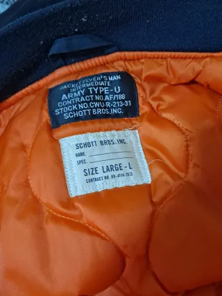 Chaqueta Schott MA-1 Talla L Azul