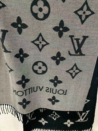 Bufanda Louis Vuitton Monogram Negra y Blanca