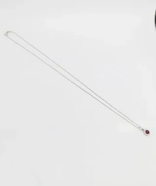 Conjunto Oro Blanco 18k Cadena y Colgante