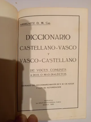 Diccionario vasco-castellano castellano-vasco