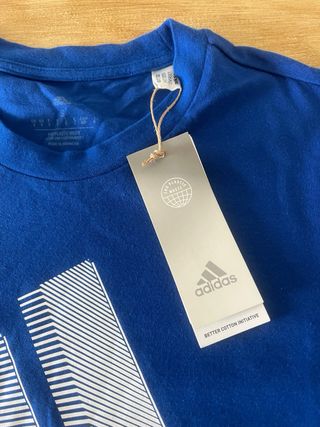 Camiseta Adidas Azul Logo Grande