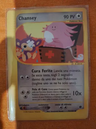 Carta Pokemon Chansey Expedition 72/165 Ita