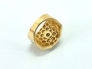 sello oro 18k con piedra con circonita