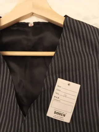 Chaleco traje baserritarra rayas