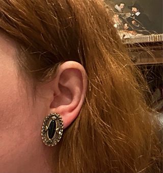 Pendientes vintage chapados en oro 22k y plata