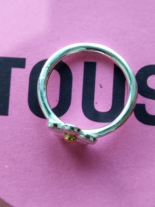 Anillo Flor Bicolor Tous Plata y Oro