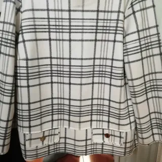 Jersey Sfera Cuadros Gris y Blanco