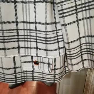 Jersey Sfera Cuadros Gris y Blanco