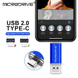 MICRODRIVE Pendrive 2.0 flash USB TYPE-C, 128GB, memoria , PLATA , Envio 24h