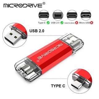 MICRODRIVE Pendrive 2.0 flash USB TYPE-C, 128GB, memoria , AZUL, Envio 24h