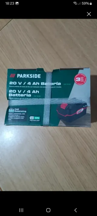 Cargador Rápido +Bateria Parkside 20V 4ah
