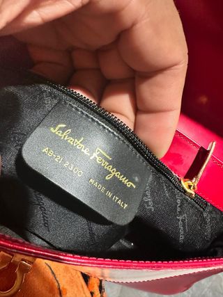 Bolso Salvatore Ferragamo Rojo y Blanco