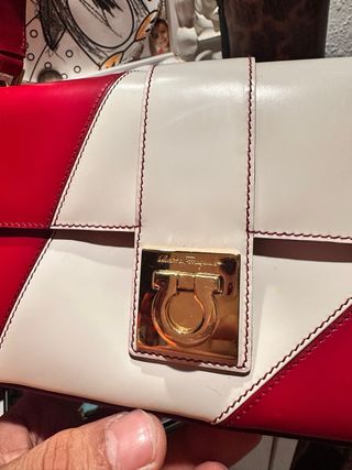 Bolso Salvatore Ferragamo Rojo y Blanco