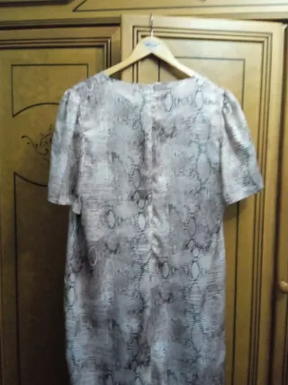 Vestido Verano Mujer Beige/Gris