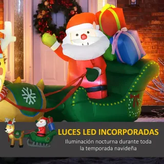 Inflable Navideño Santa y Reno
