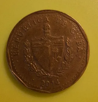 Moneda CUBANA 2014 1 Peso Patria o Muerte